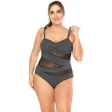 Свободные спортивные черные полиэфирные сетчатые сшитые летние слитные монокини с высоким воротником, большие размеры, сексуальные удобные женские Монокини