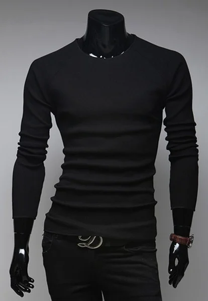 Zogaa 2018 Новый Повседневное компьютер вязаный мужской свитер Однотонная одежда с круглым вырезом пуловеры Стандартный, обычный свитер