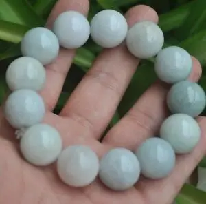 

Certified 100% Natural A Emerald Jade Bracelet Have certificate Bead size 14mm