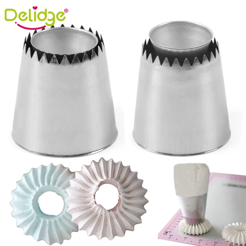 

Delidge 1PC Russian Icing Piping Nozzles Ring Cream Cake Cookies Mold Pastry Tips Stainless Steel Fondant Cake Decorating Tools