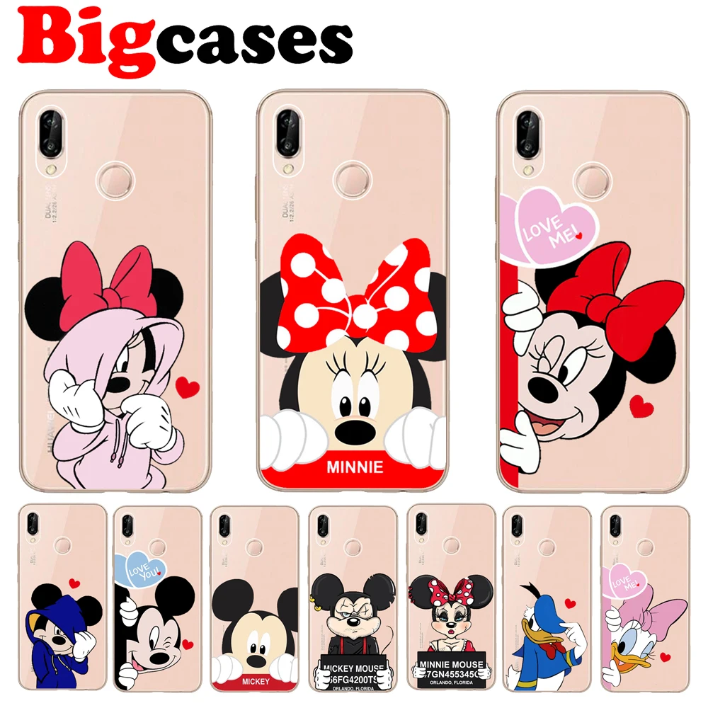 Для Huawei P20 Lite чехол 5 84 &quotМягкий ТПУ силиконовый Nova 3e Coque Minnie Mickey Funda защитный для