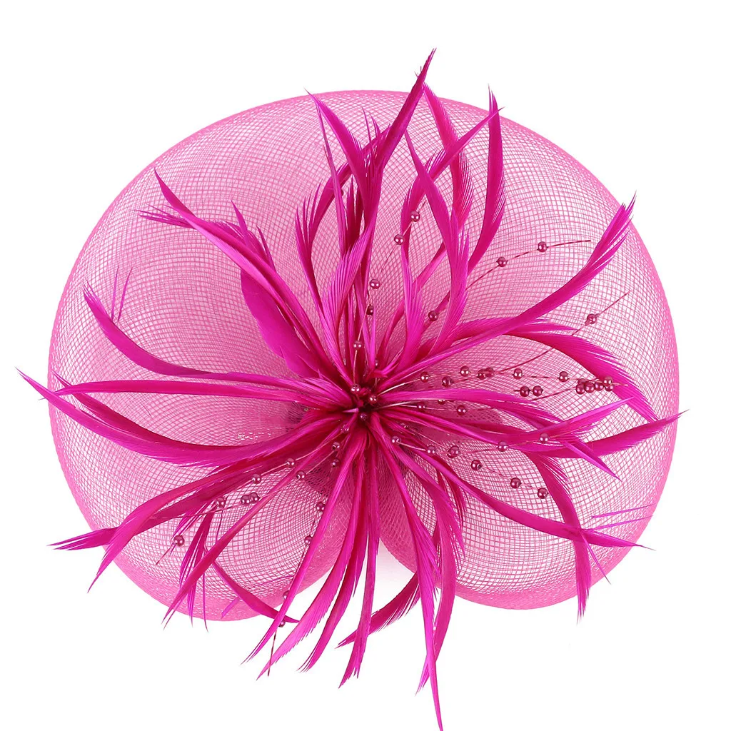 Плетение перья ободок с большим цветком Вечерние Девушки Женщины чародей головные уборы перо головной убор коктейль заколка для волос#15