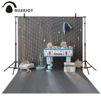 

Allenjoy photo background navigation studio decor fishing net baby shower backdrop photophone photocall shoot prop fabric