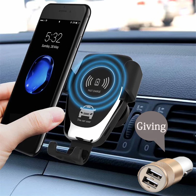 MJ car wireless charger Fast charging No fever mobile phone IOS android inalambrico de battery a bordo del coche ventosa 18650 |