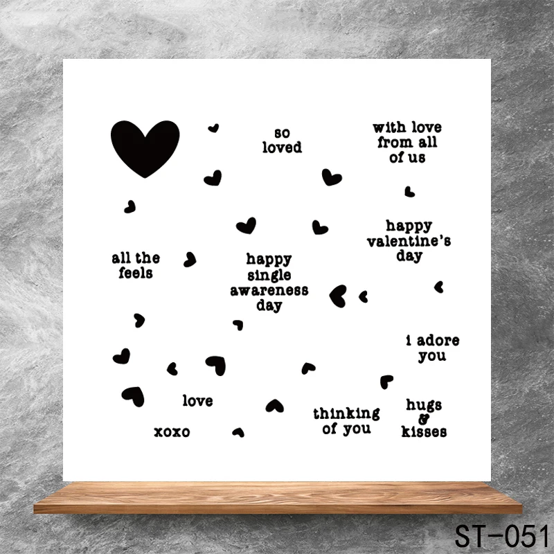 

Valentine's Day Memorial Transparent Clear Stamps DIY Scrapbooking Album Card Making DIY Decoration Making Embossing Stencil