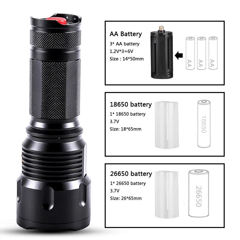 Litwod Z201006 Cree XHP50 светодиодный светильник вспышка U3 XM L T6 фонарь 26650