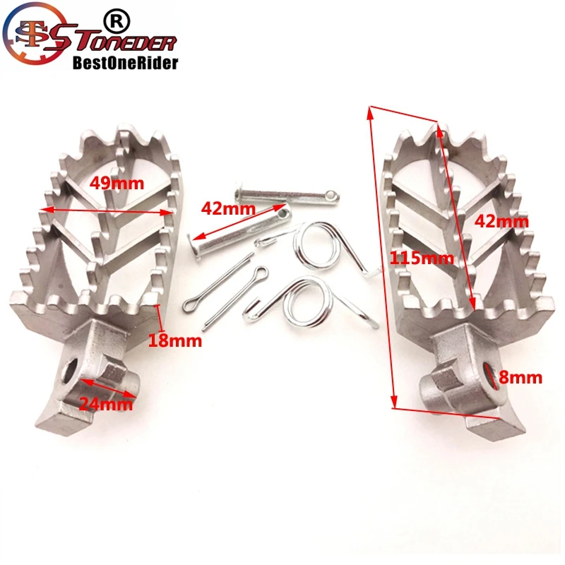 Stoneder Нержавеющая сталь подножки для TW200 PW50 PW80 CRF50 XR50 CRF70 для Dirt Pit Bike 50cc-160cc