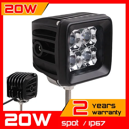 3inch 20W LED Work Light Tractor Truck 12v 24v 8250lm SPOT Offroad Fog Drive light LED Worklight External Light seckill 55w 75w