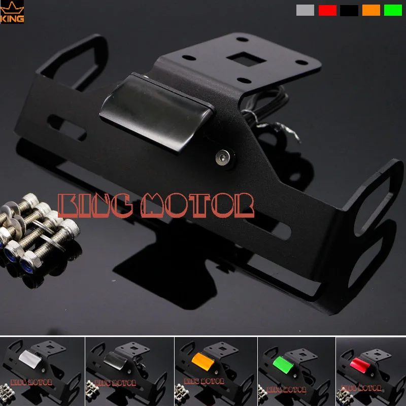 

For KAWASAKI Z1000 2014 2015 2016 CNC Fender Eliminator Registration Plate Bracket License Plate Holder LED Light Black