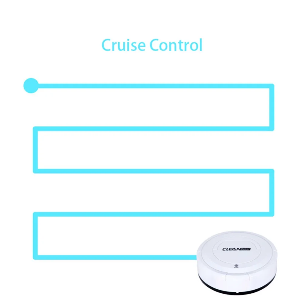 Smart Practical Robot Vacuum Cleaner Touch Control Small Cleaning Robot USB Rechargeable Home Cleaning Machine