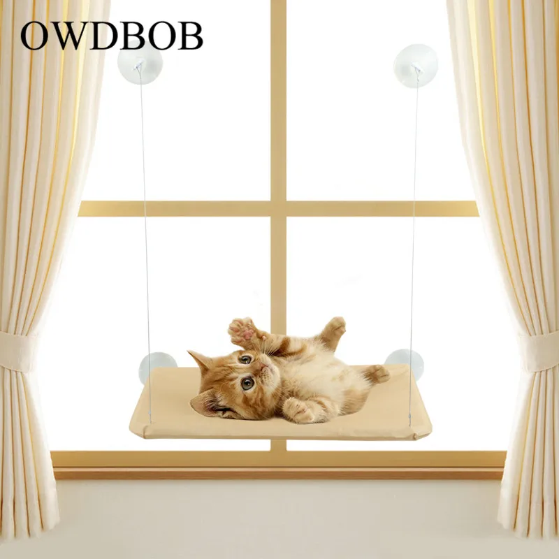 OWDBOB Pet Cat Гамак с присоской на окно подвесные кровати для домашних животных диван-коврик подшипник 20 кг кошка солнечное сиденье Подушка Удобная кровать для домашних животных