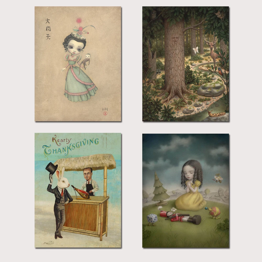 

Mark Ryden 1 Panel Abstract Wall Art Oil Painting Poster Canvas Painting Print for Living Room Home Decor 30