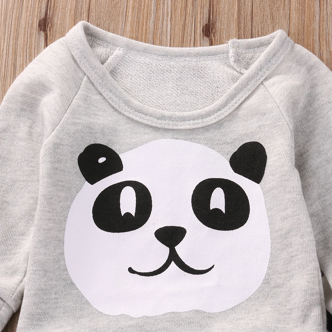2Pcs Cute Newborn Infant Baby Boy Girl Panda Long Sleeve T-shirt Striped Pants Outfit Clothes Set 2Pcs Cute Newborn Infant Baby Boy Girl Panda Long Sleeve T-shirt Striped Pants Outfit Clothes Set
