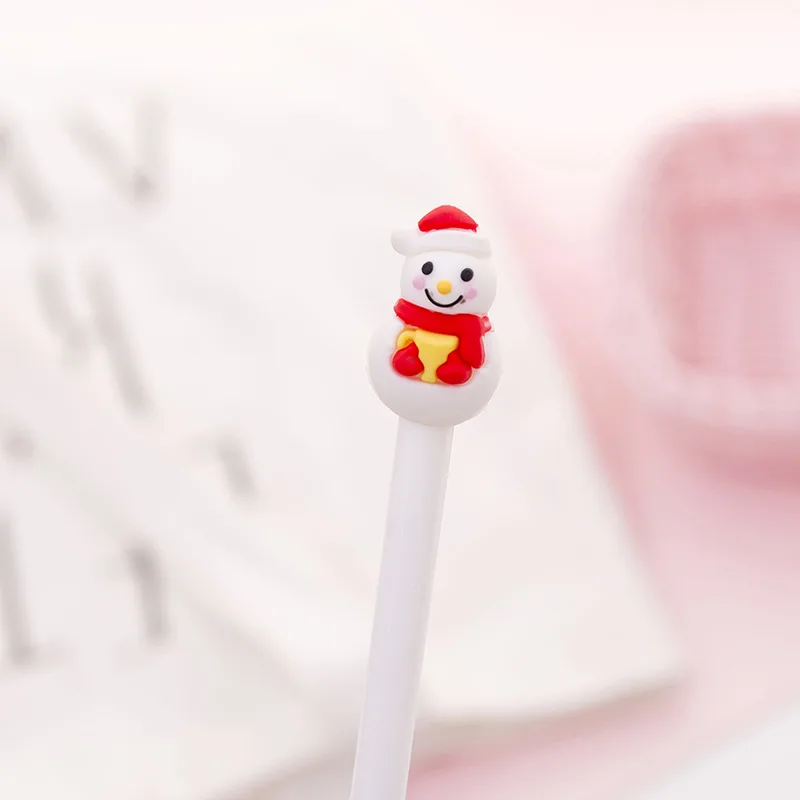 Christmas moose Pen 0.5mm gel pen New Strange Santa Claus cute Pens Stationery Gift Kawaii 23 Colors Office School Supplies - Цвет: 22