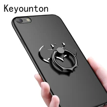 For iPhone X 8 7 Plus Case Back Cover Luxury Stand Metal Bat Ring Holder Cases