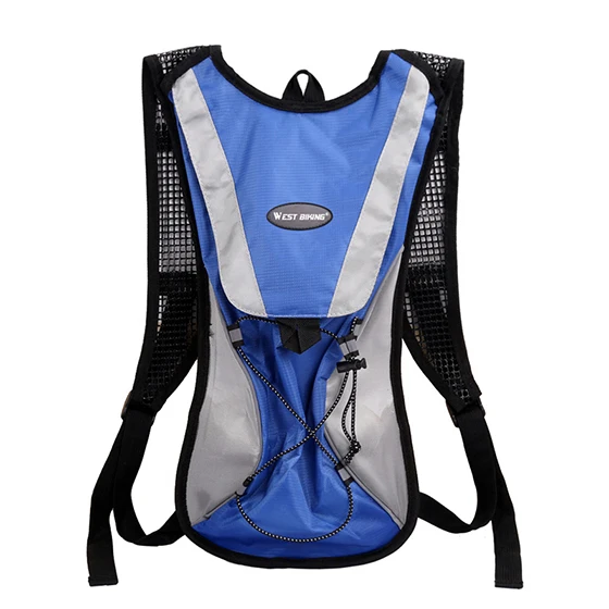 WEST BIKING 2.5 L Portable Water Bag Cycling Backpack Wide Mouth Hydration Water Bladder Bag Bike Sports Cycling Bicycle Bag - Цвет: Blue