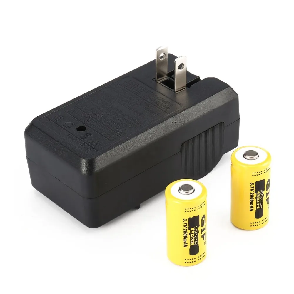 

3.7V 2800mAh 16340 Li-ion Rechargeable Flashlight Torch Battery/ Battery+Charger