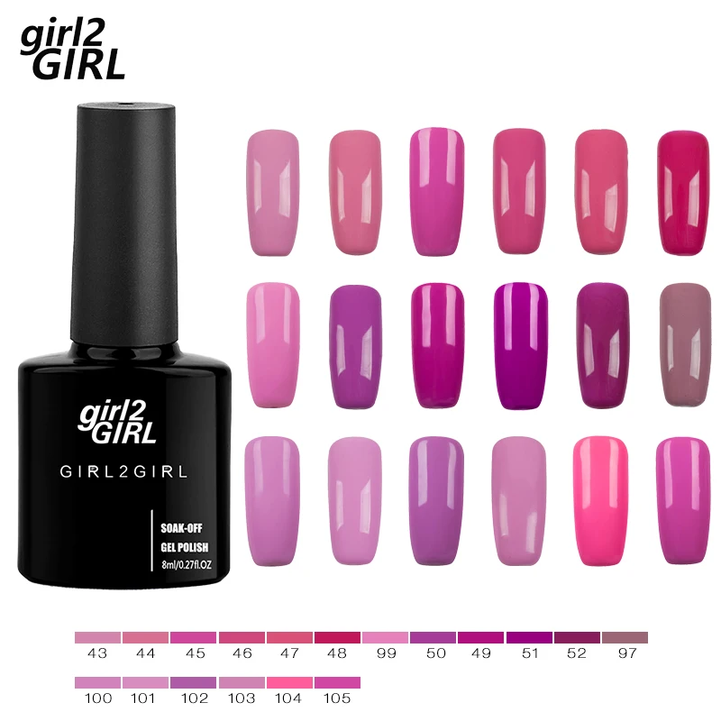 Girl2girl 8 ML نقع معطلة جل Uv جيل للأظافر البولندية مسمار الفن مانيكير الأظافر هلام البولندية مسمار الورنيش الوردي مجموعة Girl2girl 8 ML نقع معطلة جل Uv جيل للأظافر البولندية مسمار الفن مانيكير الأظافر هلام البولندية مسمار الورنيش الوردي مجموعة