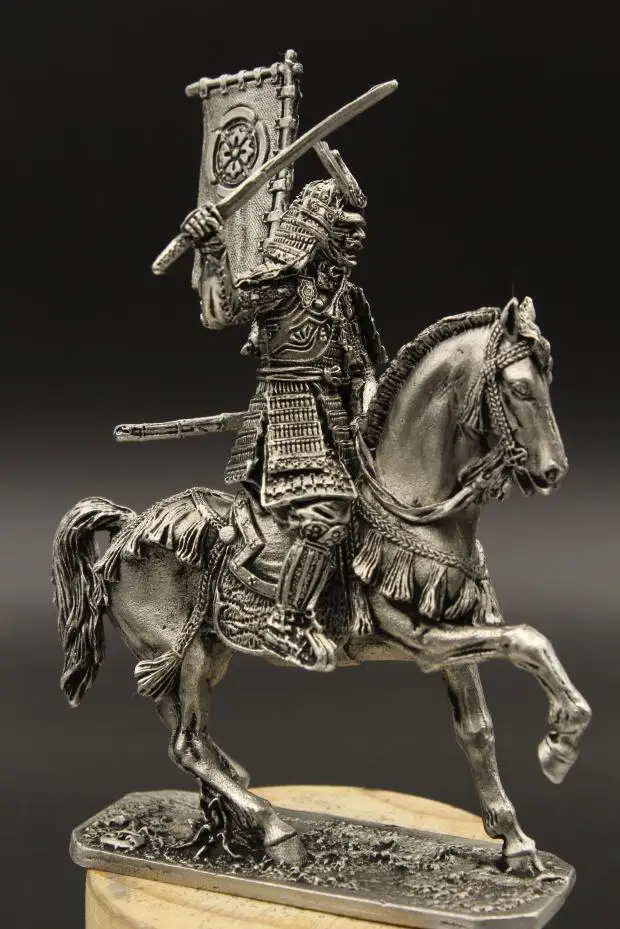 1/30 Оловянная металлическая модель древнего солдата, японский воюющий Оверлорд, Ода, для дома, верховой езды, Самурай, украшение для дома, офиса, бара, подарки
