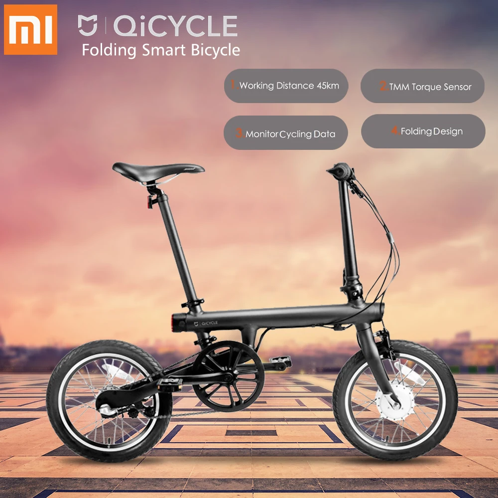 Оригинальный Xiaomi QiCYCLE-EF1 складной электрический велосипед Bluetooth умный электрический велосипед 16 дюймов крепеж на велосипед приложение 100% без НАЛОГА - изображение
