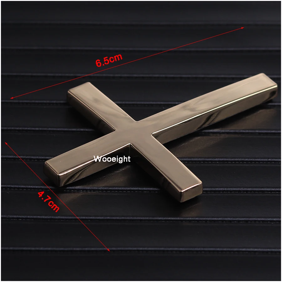 Wooeight 3D Metal Sticker Jesus Christian Cross Auto Body Emblem Badge Decal For BMW Benz Honda VW Ford Car Accessories (6)