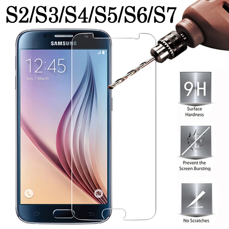 S 7 Защитное стекло для samsung S7 S6 S5 S4 S3 защита экрана на Sam Galaxy S 3 4 5 6 7 S 6 S 5S 4S 3 S Защитная пленка из закаленного стекла