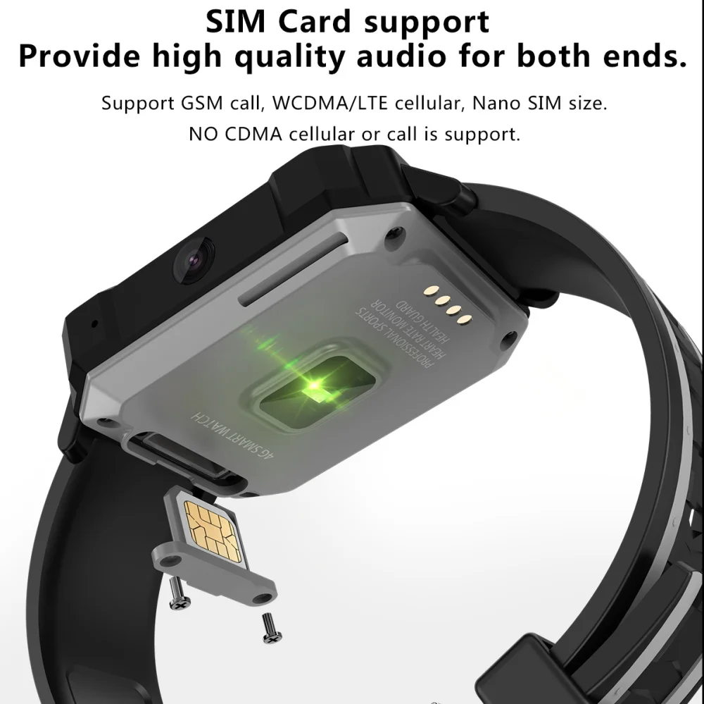 696 H7 Sports GPS Watch Android 4G LTE SIM Card Smart Watch IP68 With Camera Heart Rate Monitor Wifi bluetooth BT Smartwatch Men
