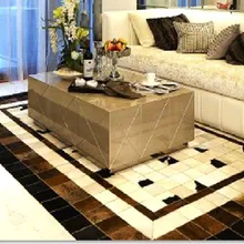 Модные художественный ковер натуральный из натуральной яловой кожи ручной работы китайские ковры