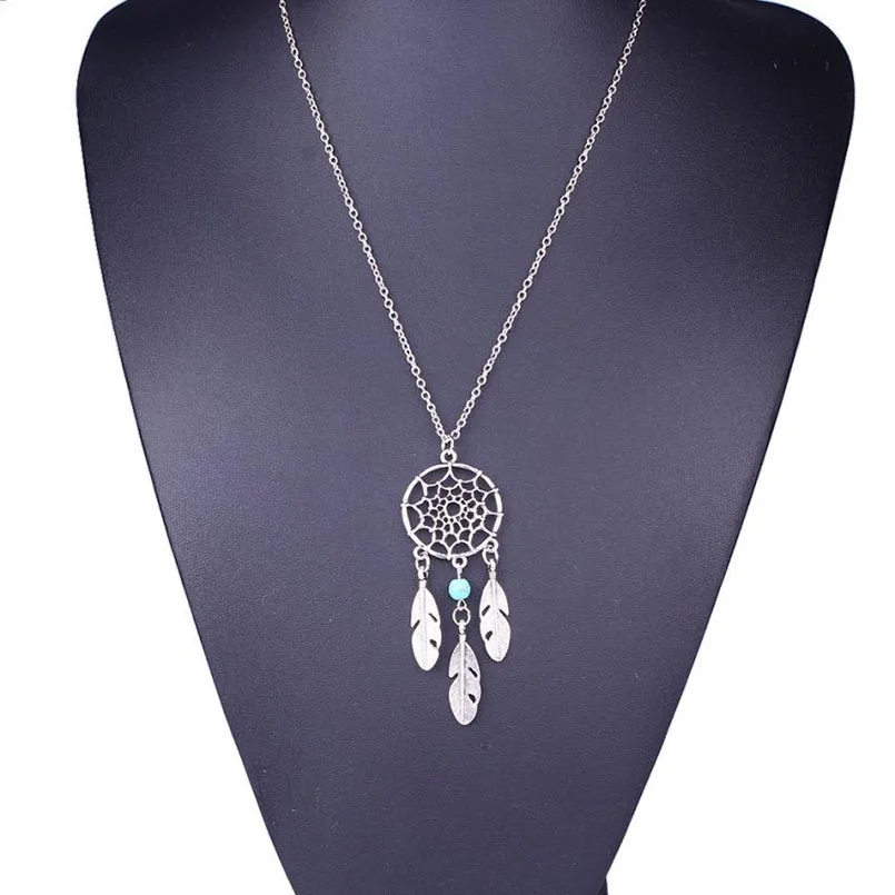 

SUSENSTONE 2017 Fashion Retro Jewelry Dream Catcher Pendant Chain Necklace Pendant Necklaces Jewelry Collares pendientes#12