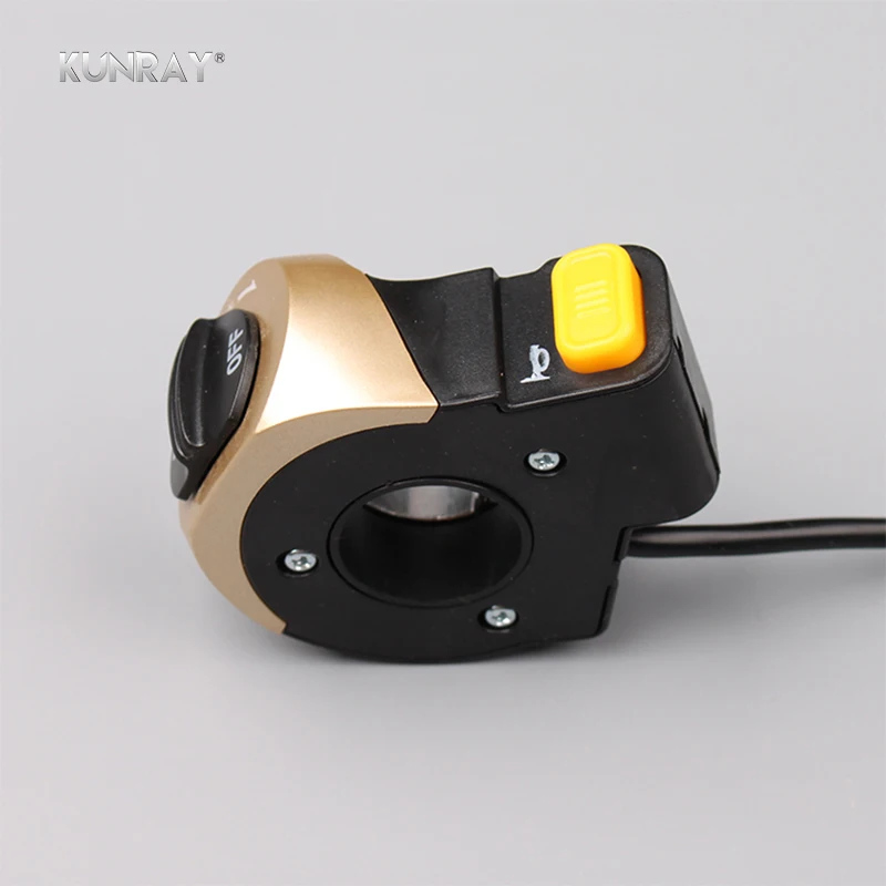 Discount RoHS Wuxing DK214 Electric Bicycle Motorcycle Ebike Scooter Switch With Light ON-OFF Button Without Handlebar Accessories 3