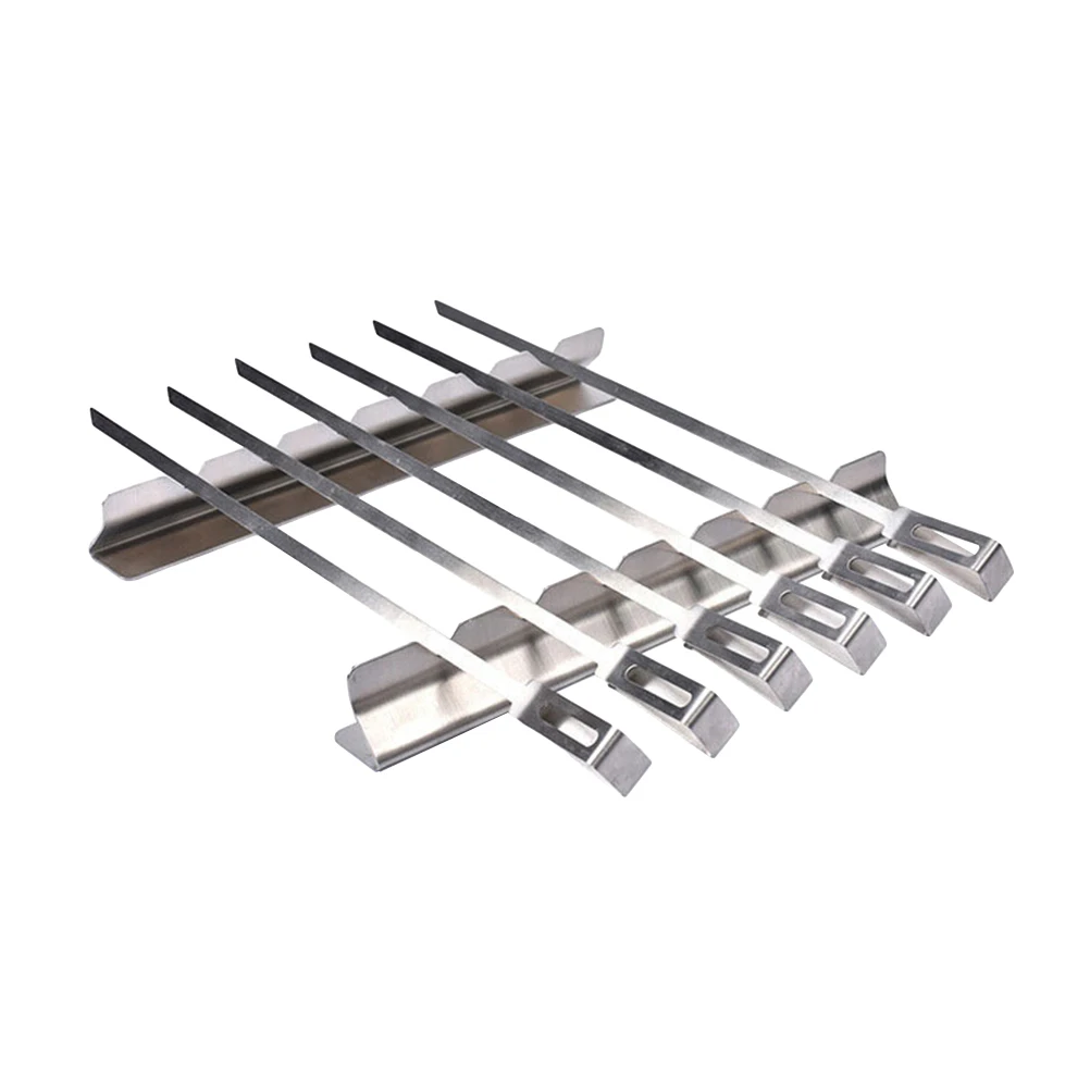 

1pc Reusable Stainless Steel Portable Skewers Barbeque Sticks BBQ Tools Grilling Skewers Kitchen Kit for Picnic Home Party