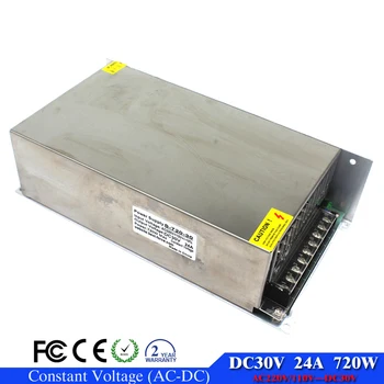 

Best quality 30V 24A 720W Switching Power Supply Driver for LED Strip AC 110 220V Input to DC 30V for Machine Stepper CNC CCTV