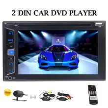 2 DIN сенсорный экран DVD CD стерео Bluetooth головное устройство аудио GPS навигации USB/TF/AUX в сабвуфер бесплатная Беспроводной сзади Камера