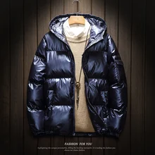 Зимняя куртка, Мужское пальто, свободная спортивная одежда, верхняя одежда, Chaquetas Hombre Parka, мужские куртки с капюшоном, теплые плотные пальто, яркая поверхность