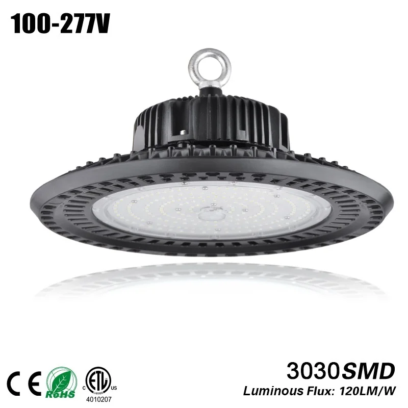 

Free shipping Aluminum heat sink 150w UFO high bay for 400w Metal Halid HPS lamp replacement CE ROHS 5 years warranty