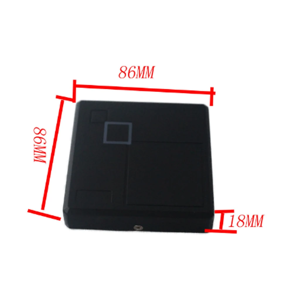 RFID 125 кГц WG26 считыватель карт контроля доступа 86X86 мм коробка считыватель контроля доступа+ 2 шт. хрустальные брелоки