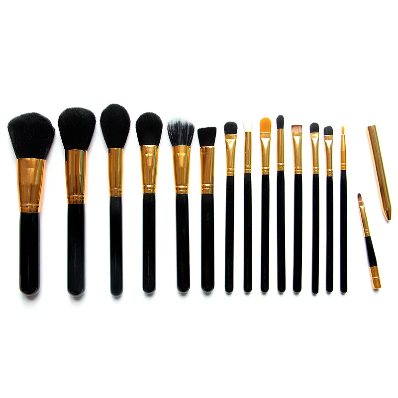 

15PCS Professional Makeup Brush Set Powder Foundation Eyeshadow Eyeliner Lip Brush Soft Fiber Wood Handle Cosmetic Brush Tools