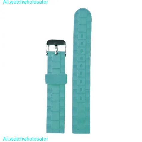 16mm Deep Sky Blue Silicone Jelly Rubber Unisex Watch Band Straps WB1060O16JB