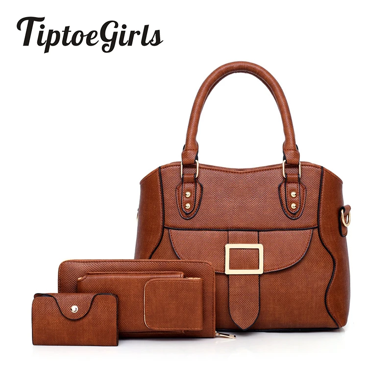 

Personality Three-Piece Composite Bag Middle-Aged Mother Handbag New Fashion High-Quality Casual Shoulder Messenger Bag