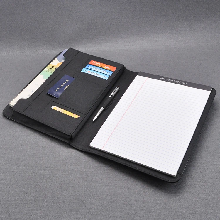 

A4 document organizer leather document folder a4 file folder padfolio manager bag memo pad business office supplies balck 1173