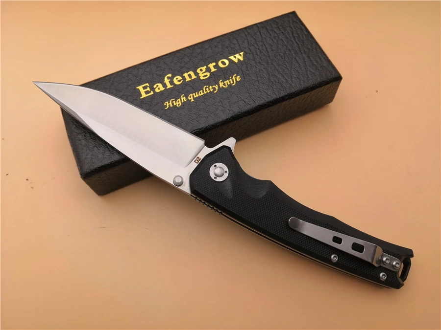 Складной карманный нож Eafengrow EF41 D2 лезвие G10 Ручка шарикоподшипник Флиппер складной EDC Открытый кемпинг охотничий нож инструменты