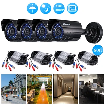 

KKmoon 4PCS 1080P 2000TVL AHD Waterproof CCTV Camera Kit IR CUT 30pcs Lamps Security Cameras Outdoor For CCTV System Kit