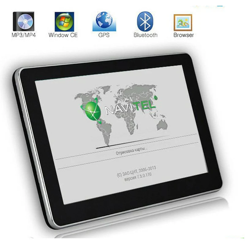 

5 inch Car GPS Navigation FM Bluetooth Windows CE 6.0 Transmitter+Multi-languages+Free latest Maps Reverse video AV-IN