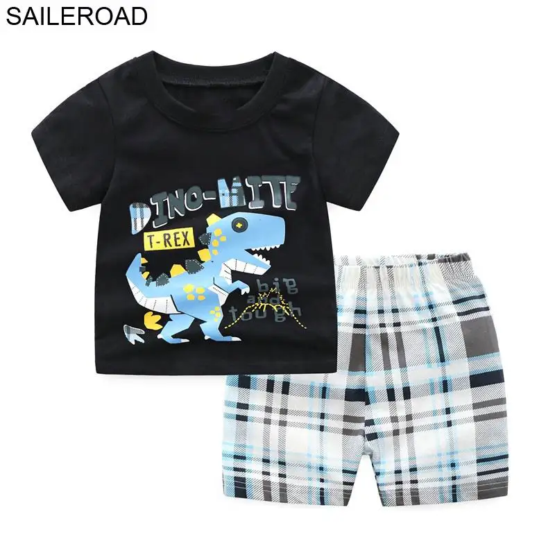 SAILEROAD Tractors Pattern Kits for Boys Clothing Sets Summer Kids Outfits Shirt Pants 2 Pieces Toddler Boy Clothes Suits - Color: 1623 same picture