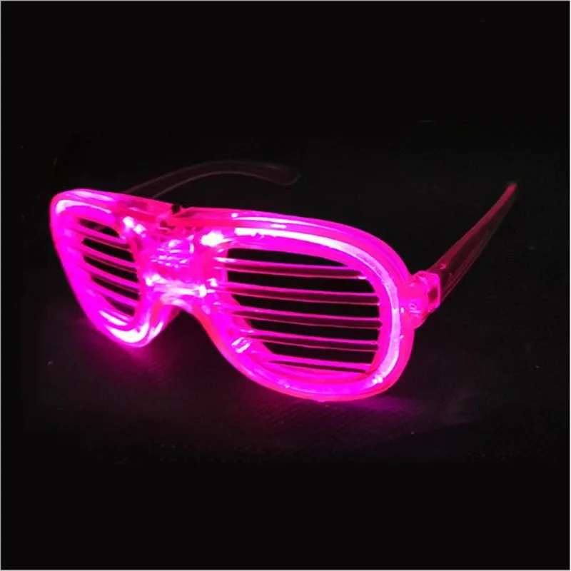 1 шт. мигающий EL провода светодиодный очки световой вечерние декоративный светильник ing классический подарок яркий светодиодный светильник со шнуровкой вечерние солнцезащитные очки для женщин - Цвет: B Pink
