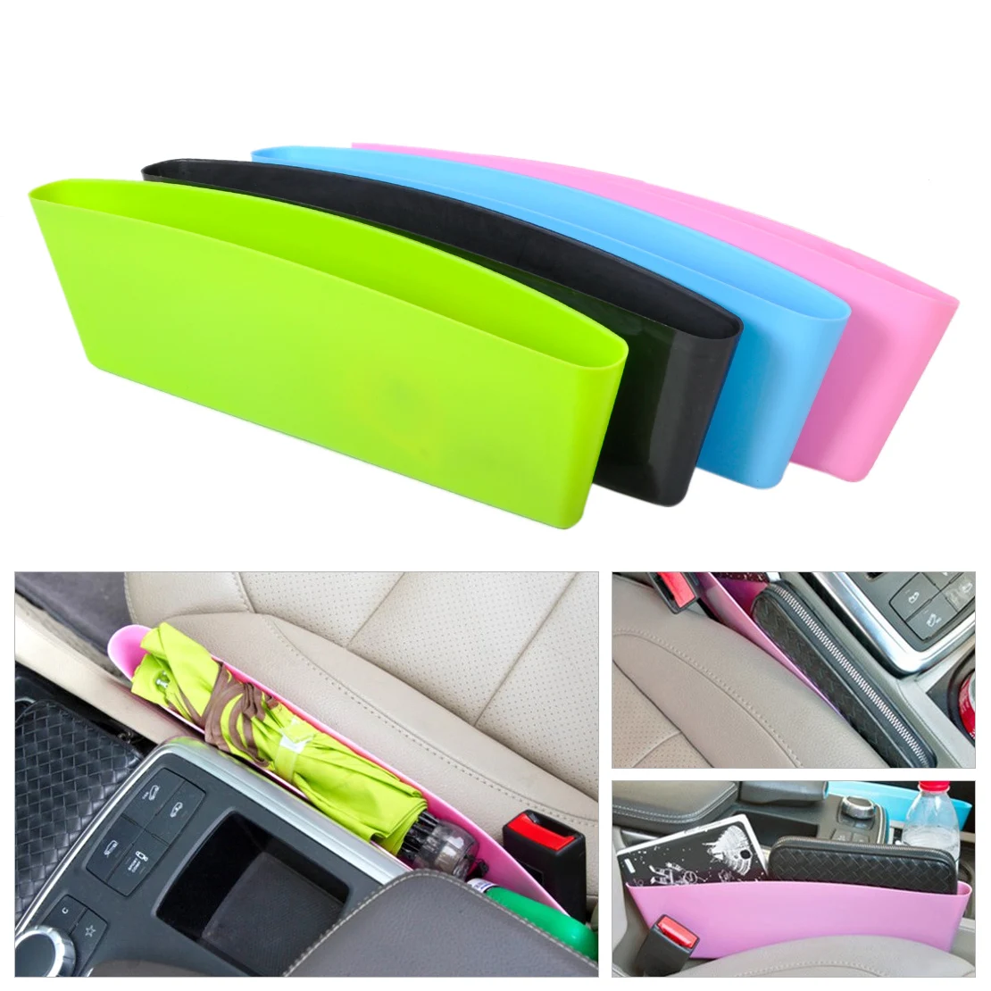 DWCX Car Seat Seam Storage Box Slit Pocket Phone Holder Organizer For