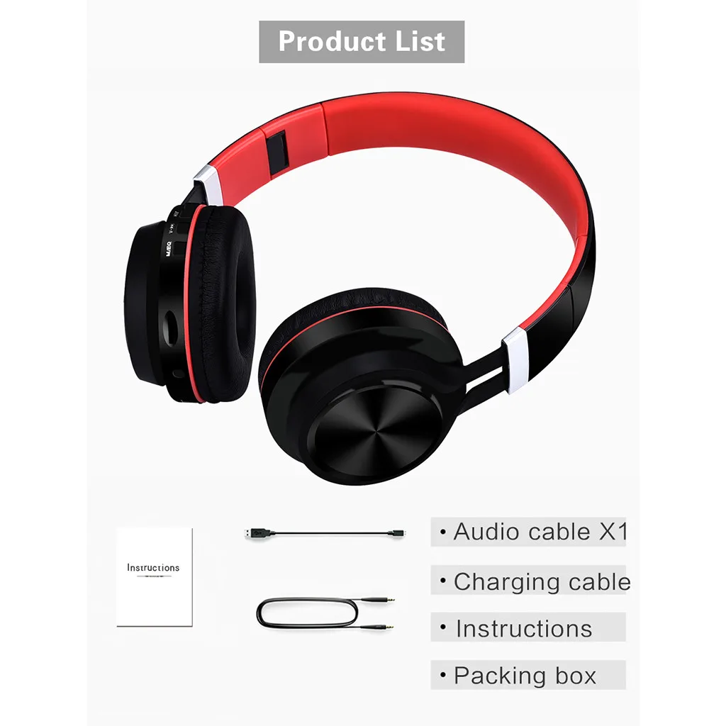 Bluetooth 4 2 Наушники Беспроводные Hi Fi стерео Супра ауральные наушники с активным
