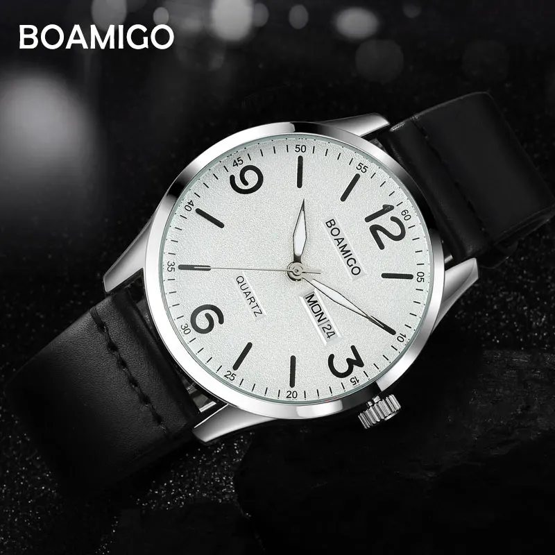 Мужские часы boamigo 2018 роскошные брендовые модные спортивные деловые кварцевые с