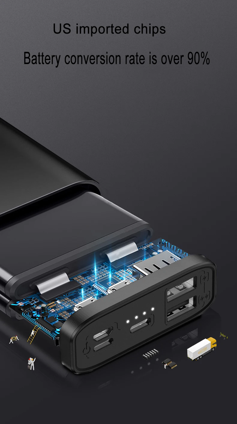SOODOO power Bank для Xiaomi Mini Pover Bank 10000 мАч портативная внешняя батарея для телефона зарядное устройство для iPhone X huawei P20 PoverBank