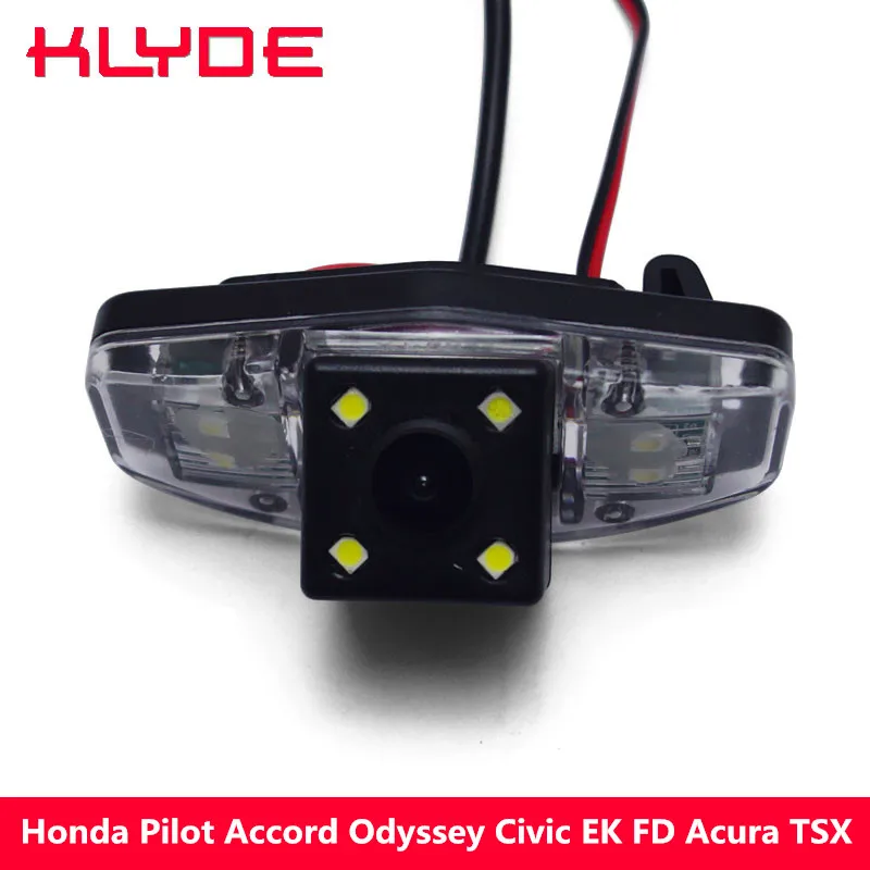 En Ligne 170 Degrés CCD Vue Arrière De Voiture De Sauvegarde Parking Caméra Pour Honda Accord Pilote Civic Odyssey Acura TSX Étanche Nuit vision